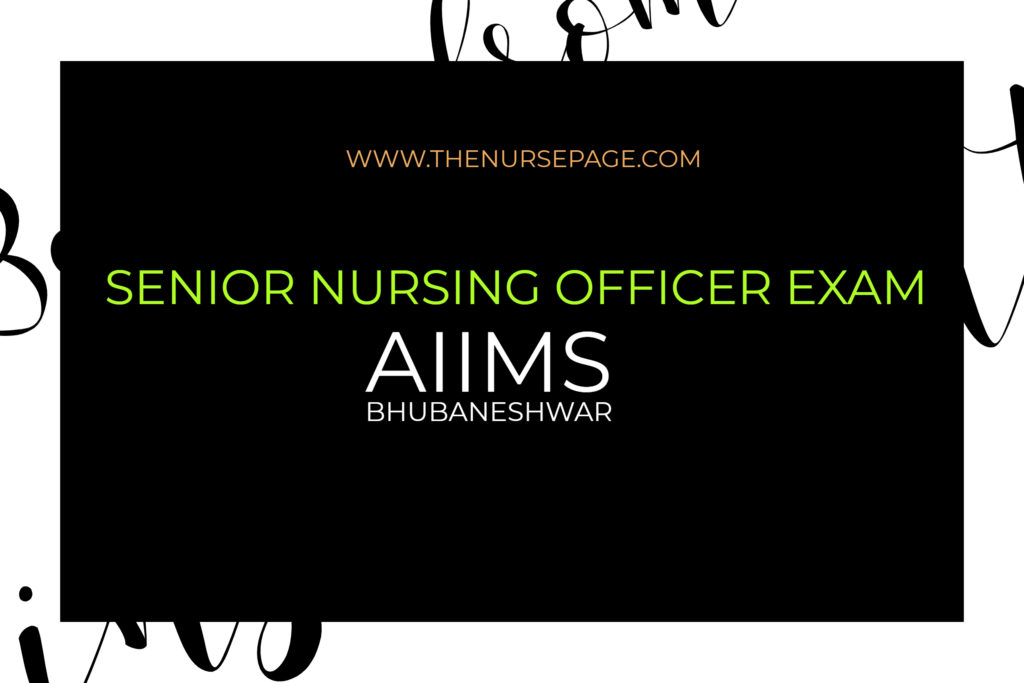 aiims senior nursing officer exam