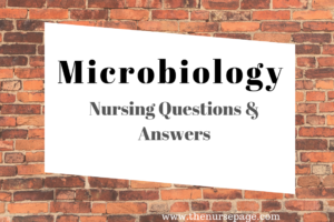 microbiology nursing questions and answers