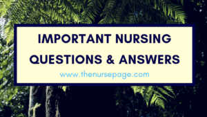 Important Nursing Questions