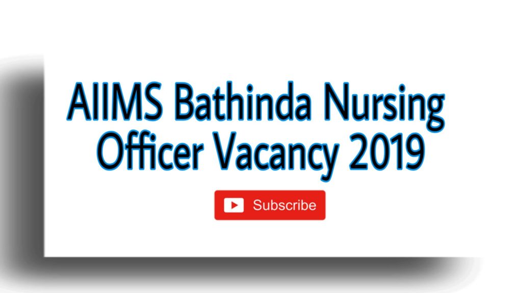 aiims bathinda nursing officer vacancy