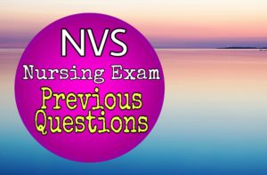 nvs nursing exam previous question paper