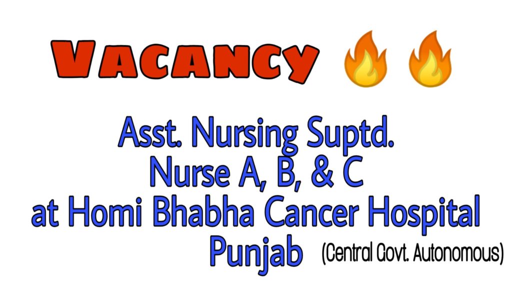 homi bhabha cancer hospital nurse vacancy