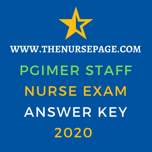 pgimer staff nurse exam answer key