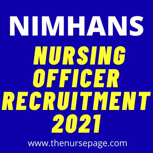 nimhans nursing officer recruitment 2021