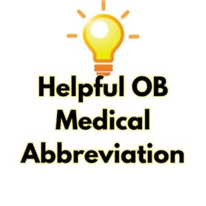 OB Medical Abbreviation